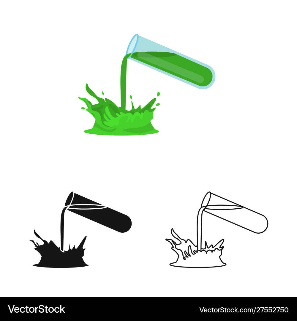 Isolated object flask and liquid symbol Vector Image