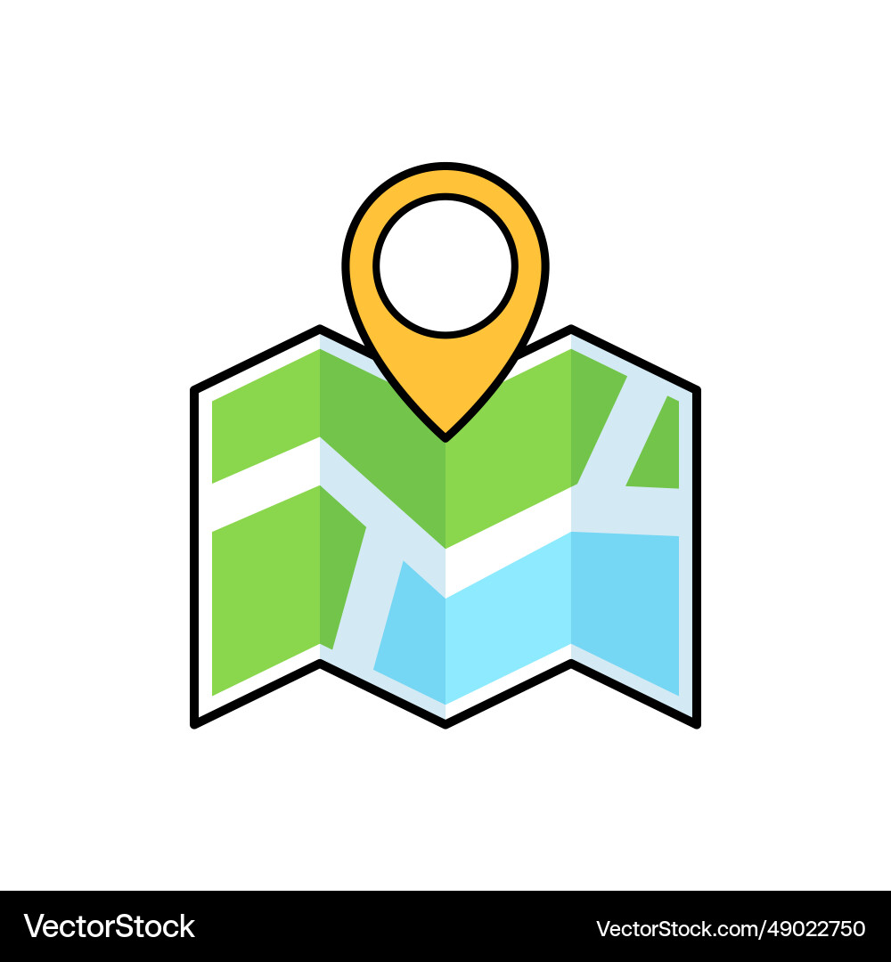 Map with location marker Map with location marker Vector Image