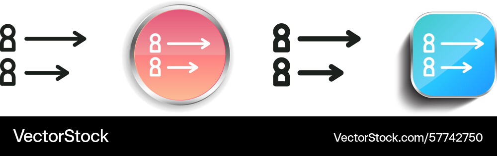 Recount icon thin linear regular and button style vector image