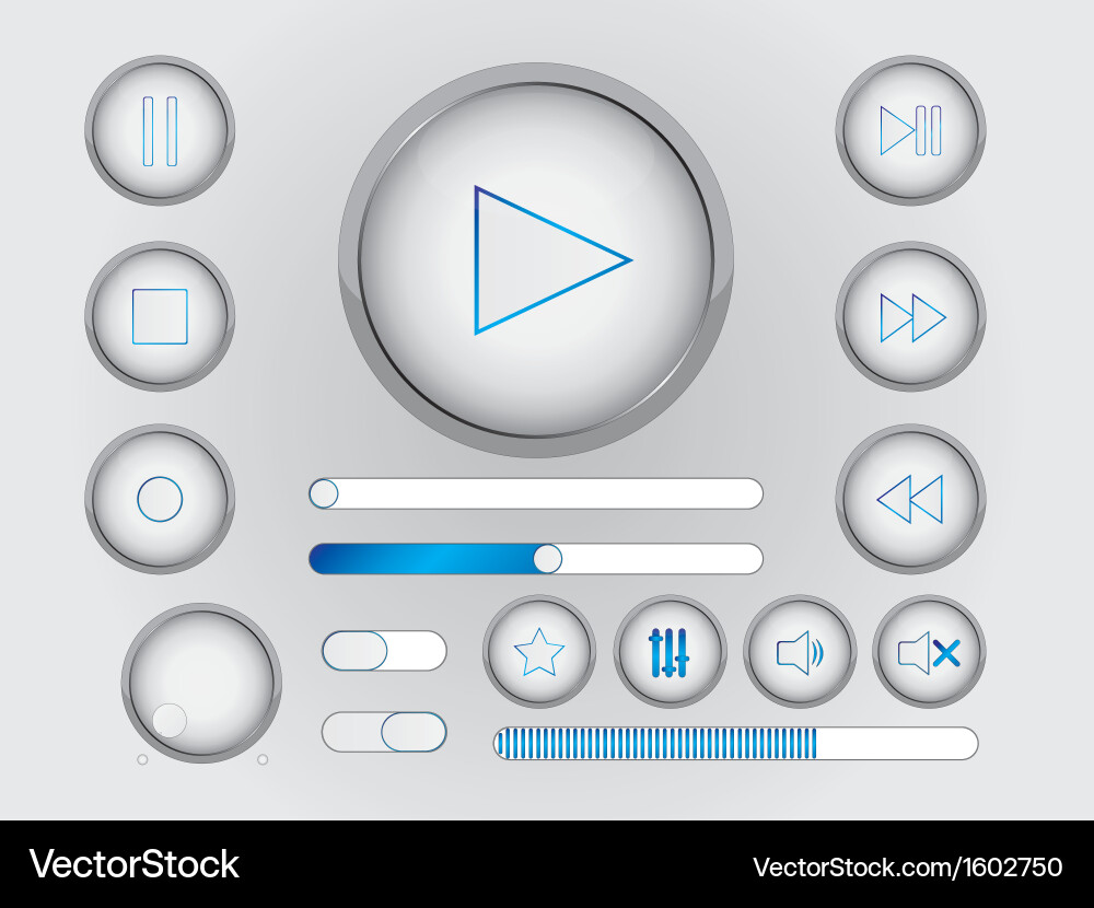 Web buttons and switchers vector image