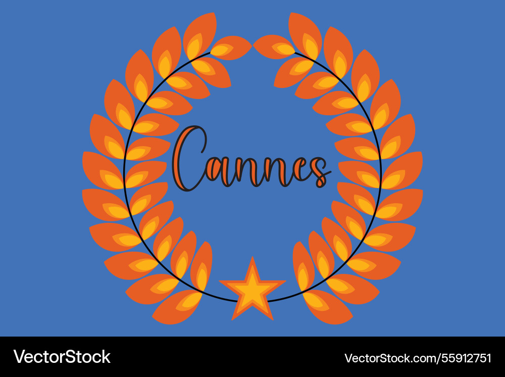 Cannes film festival laurel prestige awards Cannes film festival laurel prestige awards vector image