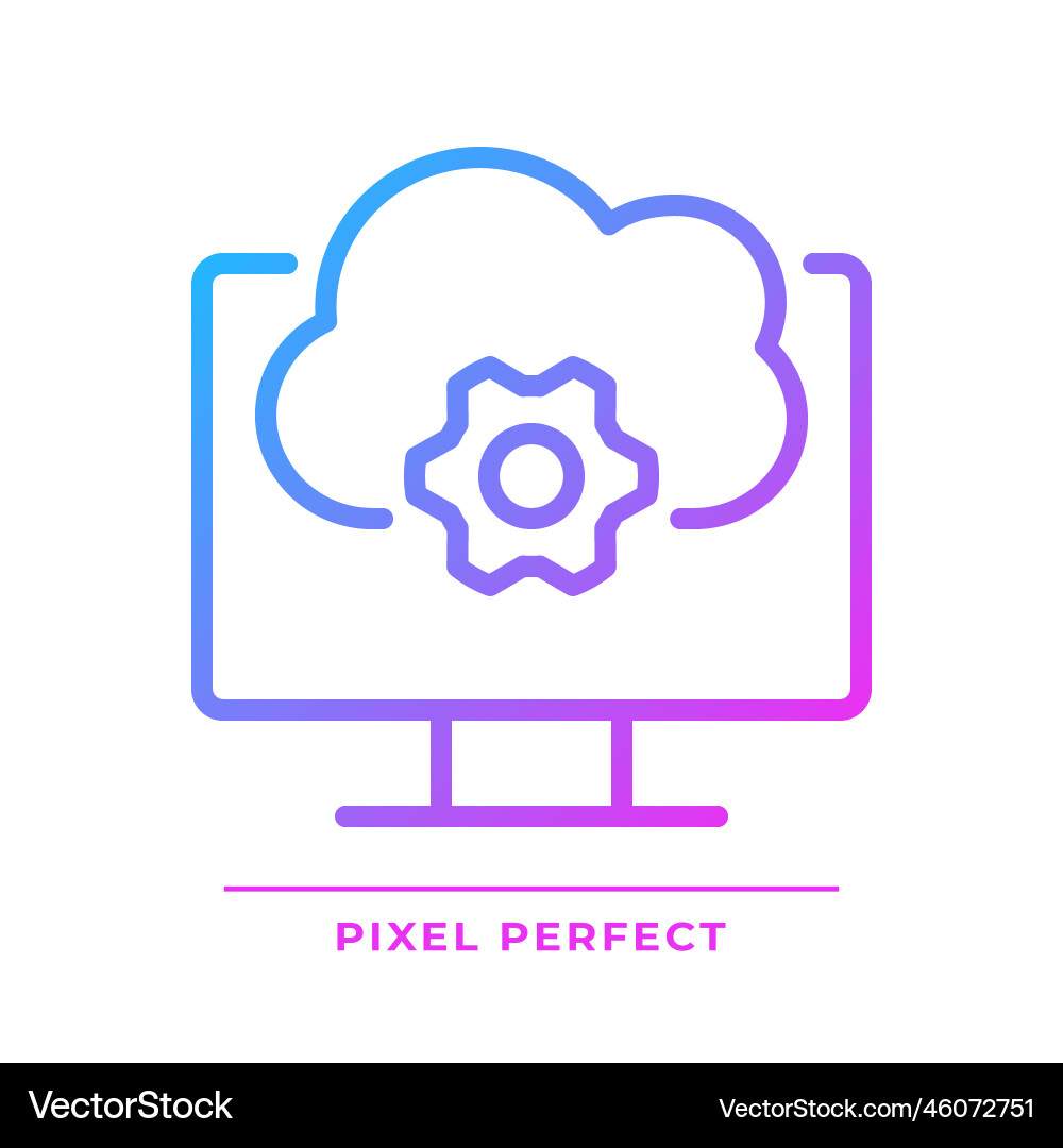 Cloud based software pixel perfect gradient Cloud based software pixel perfect gradient vector image