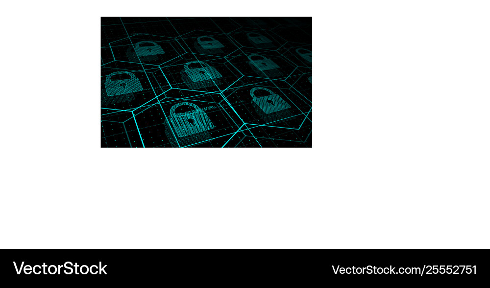 Cybersecurity Hexagon Network vector image