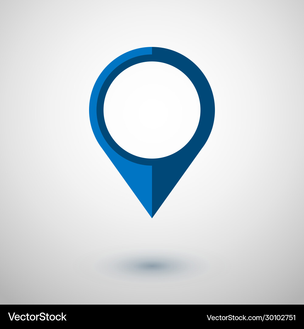 Map pointer icon in flat style navigator symbol Map pointer icon in flat style navigator symbol vector image