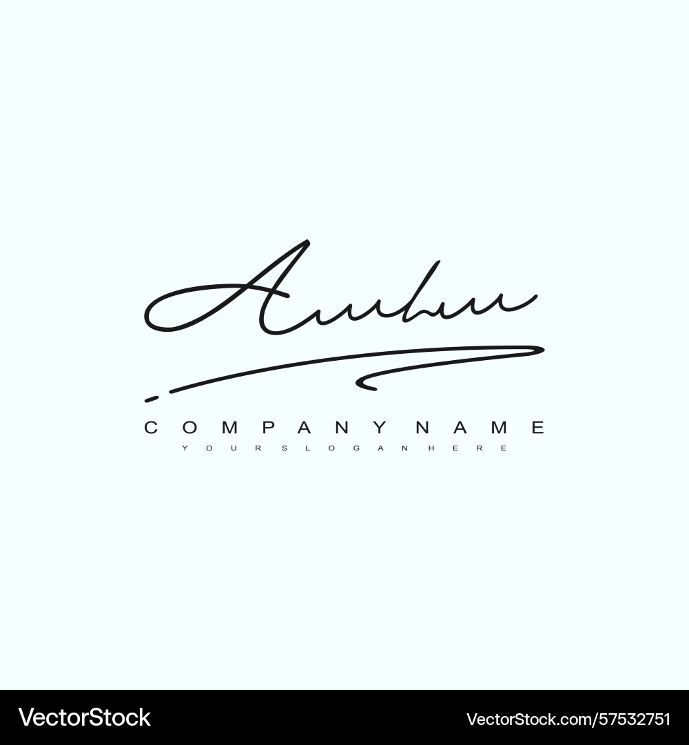 Minimal signature logo design with al initials Minimal signature logo design with al initials Vector Image
