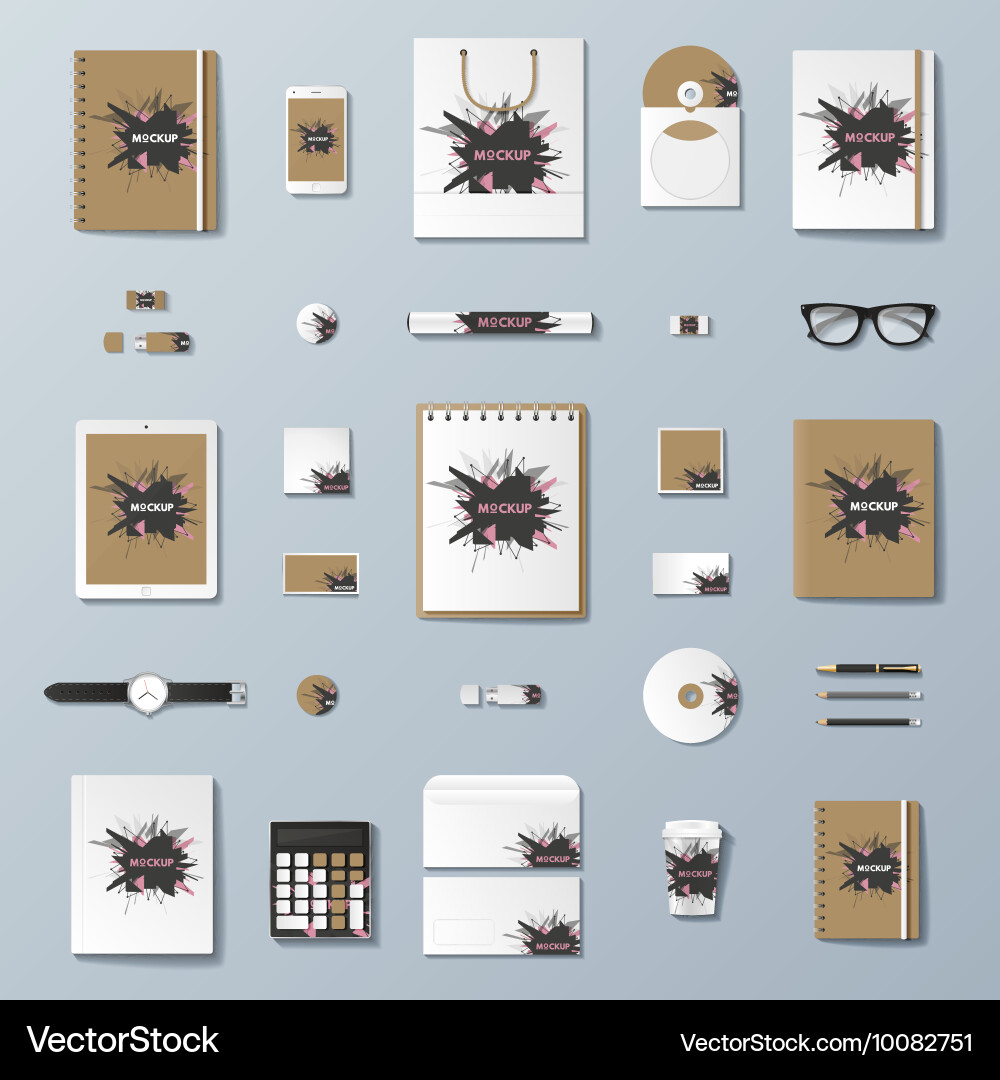 Mock up set Vector Image