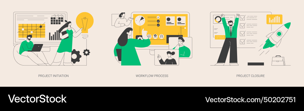 Project implementation abstract concept Project implementation abstract concept vector image