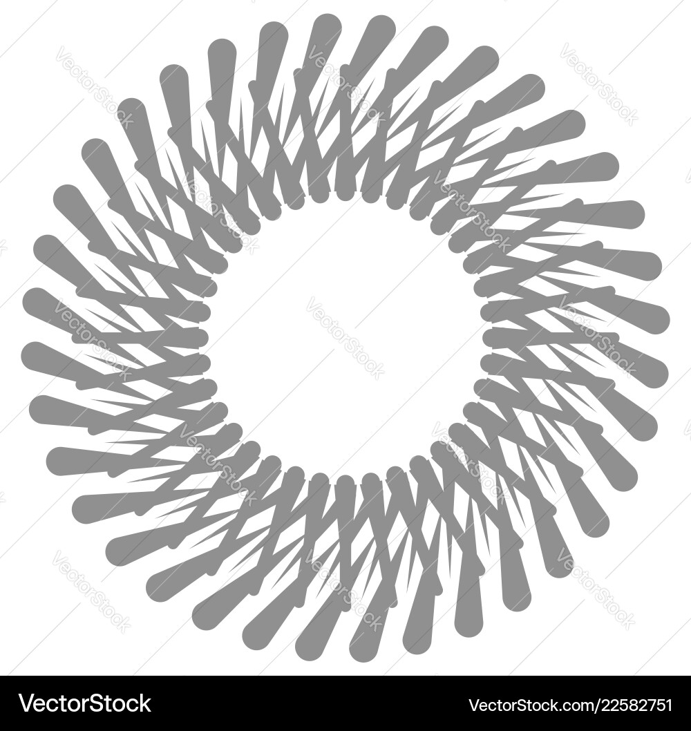 Radial circular style geometric design element Radial circular style geometric design element vector image