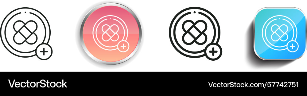 Recovery icon thin linear regular and button Recovery icon thin linear regular and button vector image