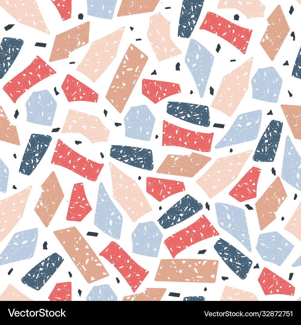 Seamless abstract terrazzo pattern texture Vector Image