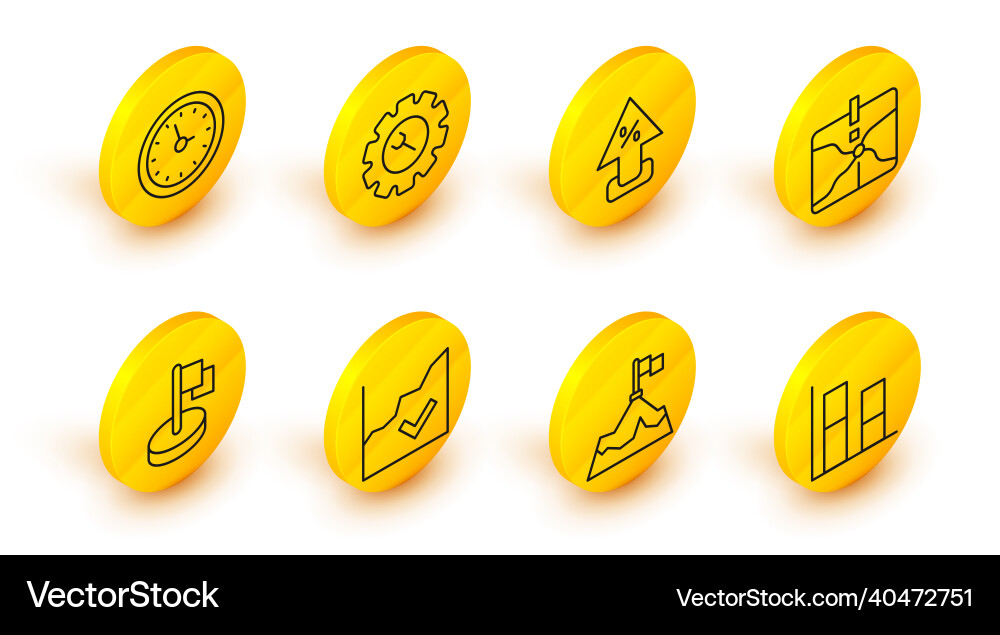Set line graph chart diagram mountains Set line graph chart diagram mountains vector image