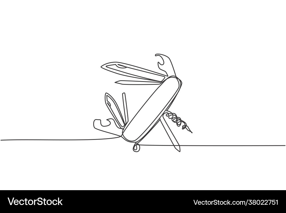 Single Line Multi-Tool Knife vector image