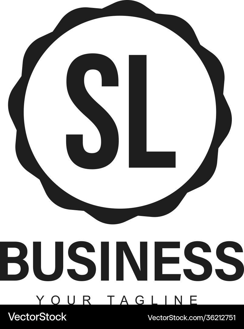 Sl initial a logo design with abstract style Sl initial a logo design with abstract style vector image