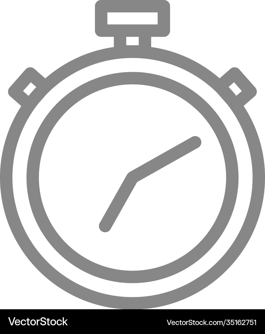 Stopwatch line icon timer for board game symbol Stopwatch line icon timer for board game symbol vector image