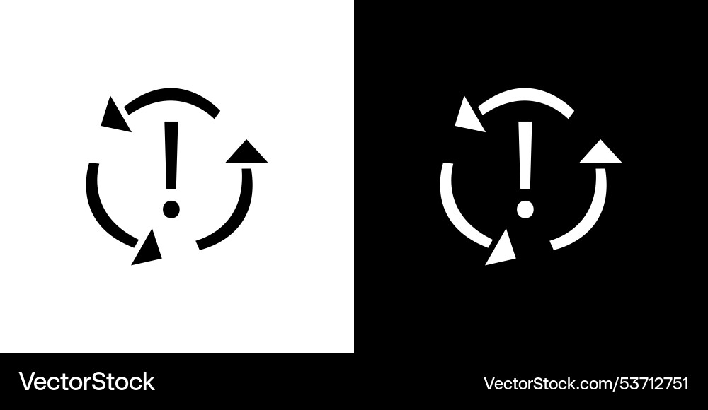 Synchronization error icon flat art in outline Vector Image