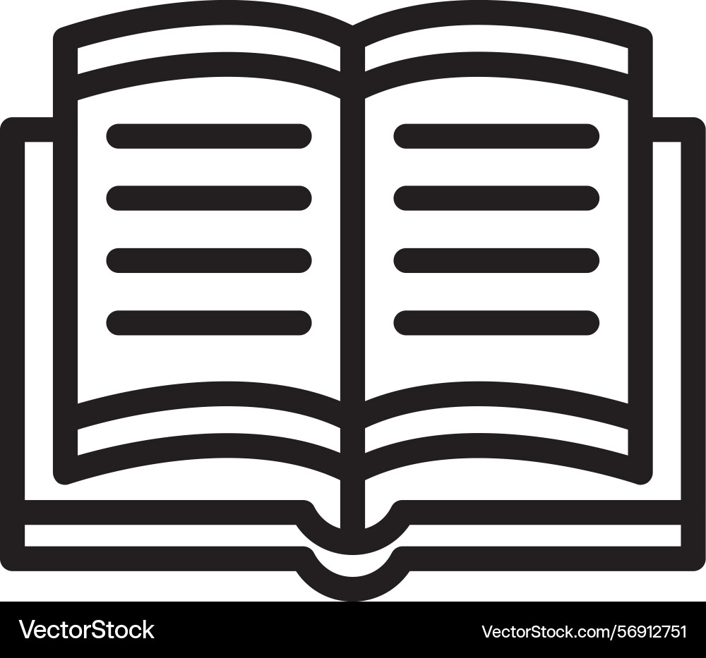 Textbook linear style icon design vector image