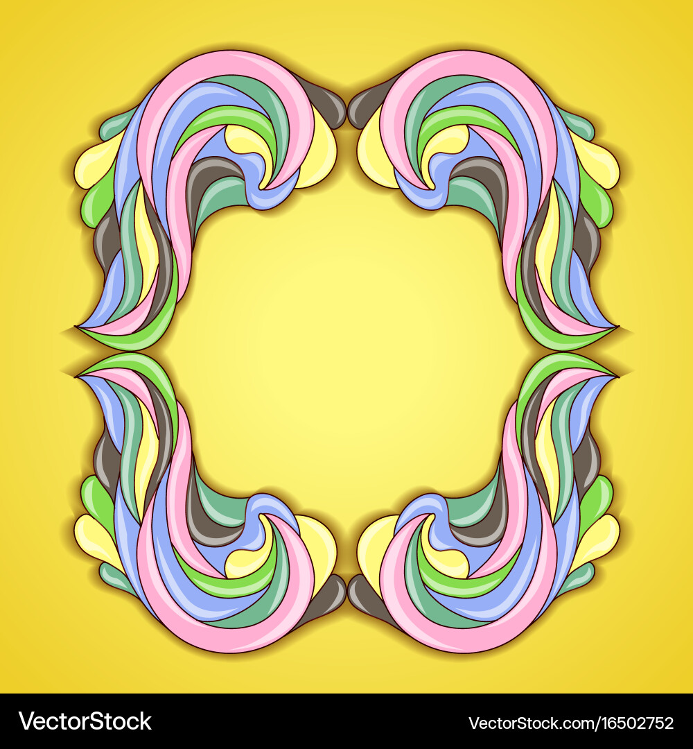 Abstract colorful frame vector image