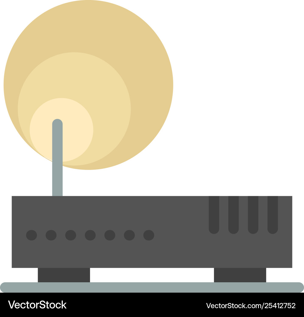 Connection hardware internet network flat color Vector Image