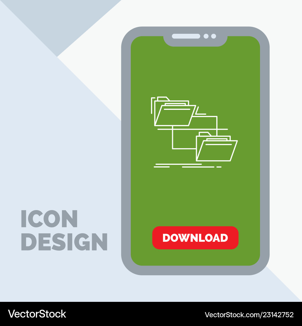Folder file management move copy line icon Folder file management move copy line icon Vector Image