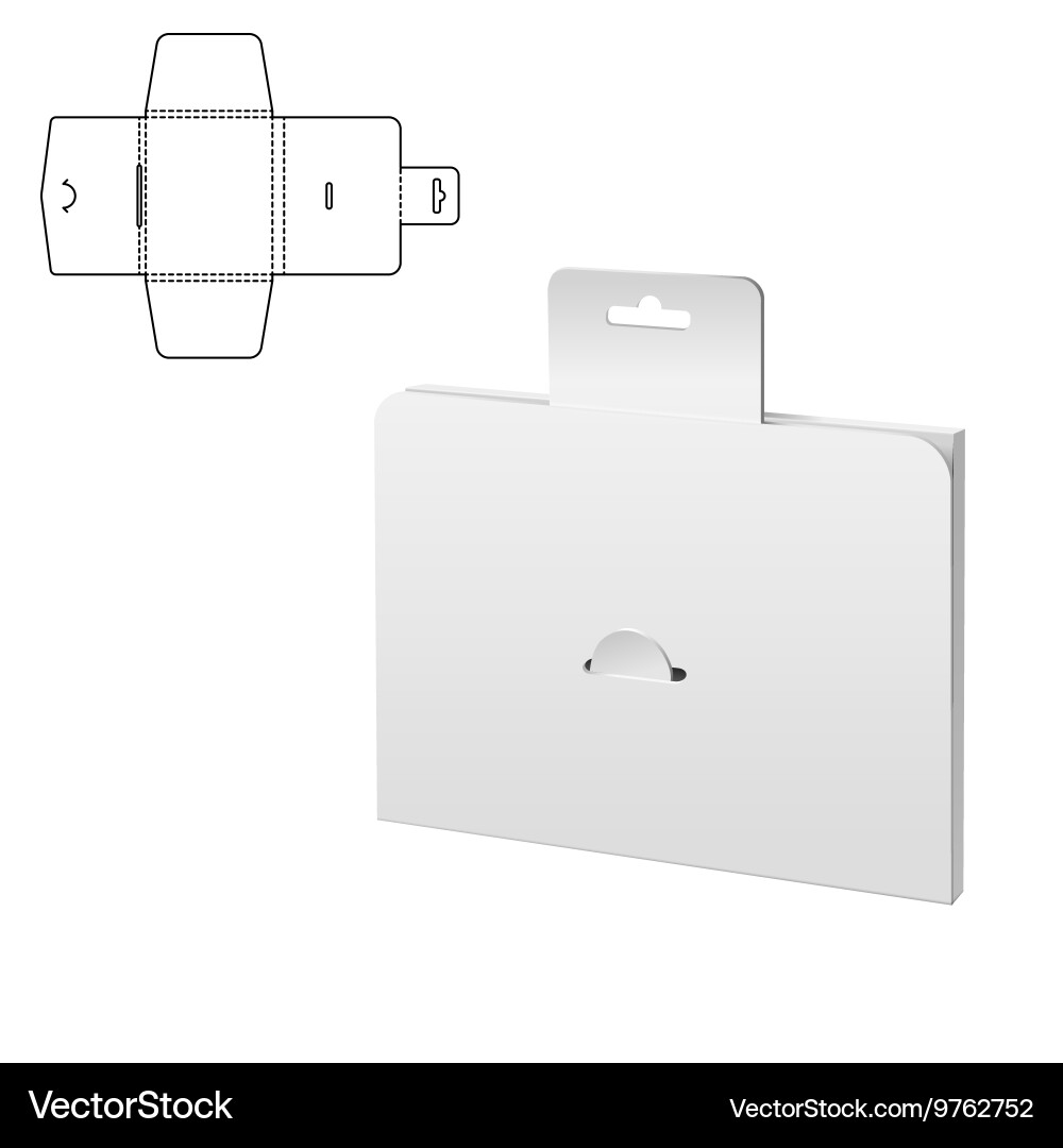 Folding pack white Royalty Free Vector Image - VectorStock