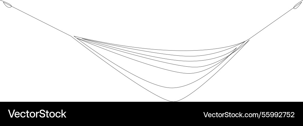 Hammock continuous line drawing Hammock continuous line drawing vector image