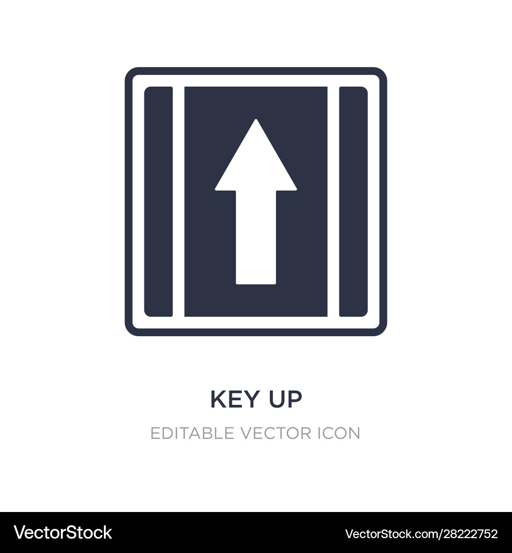 Key up icon on white background simple element vector image