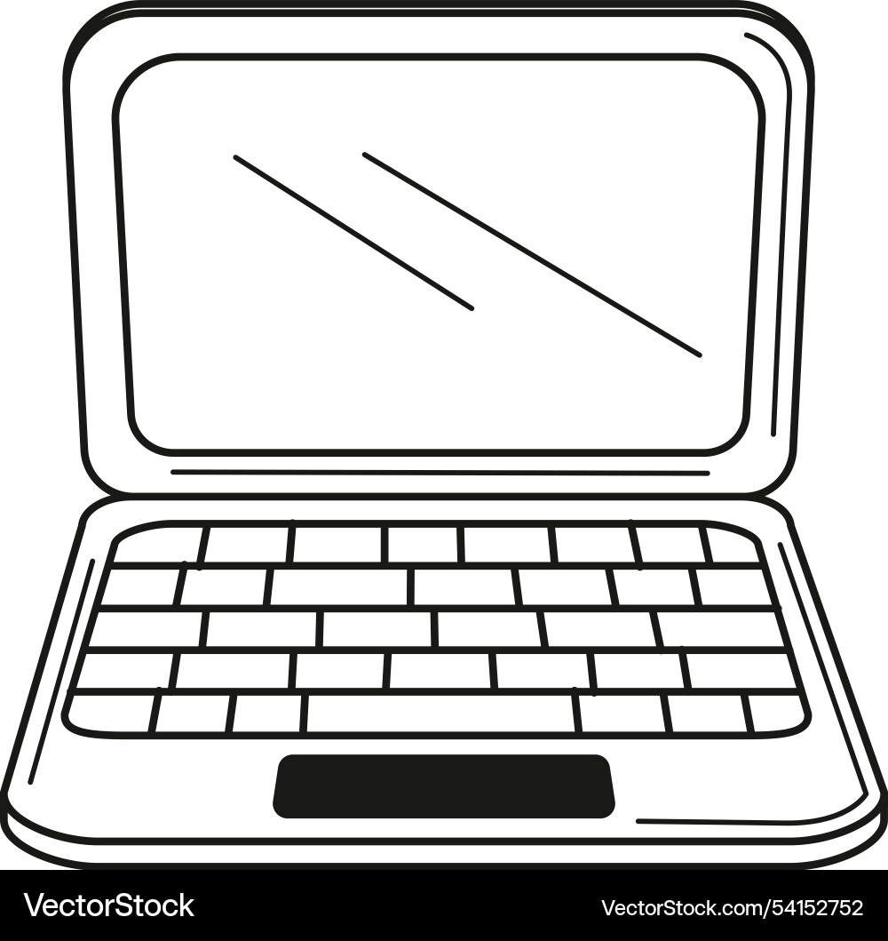 Laptop computer device tech vector image