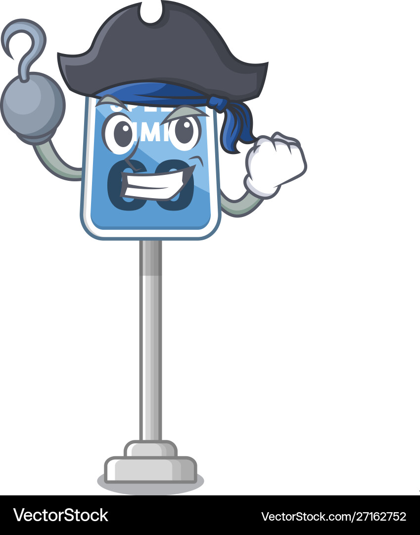 Pirate speed limit with character shape Vector Image