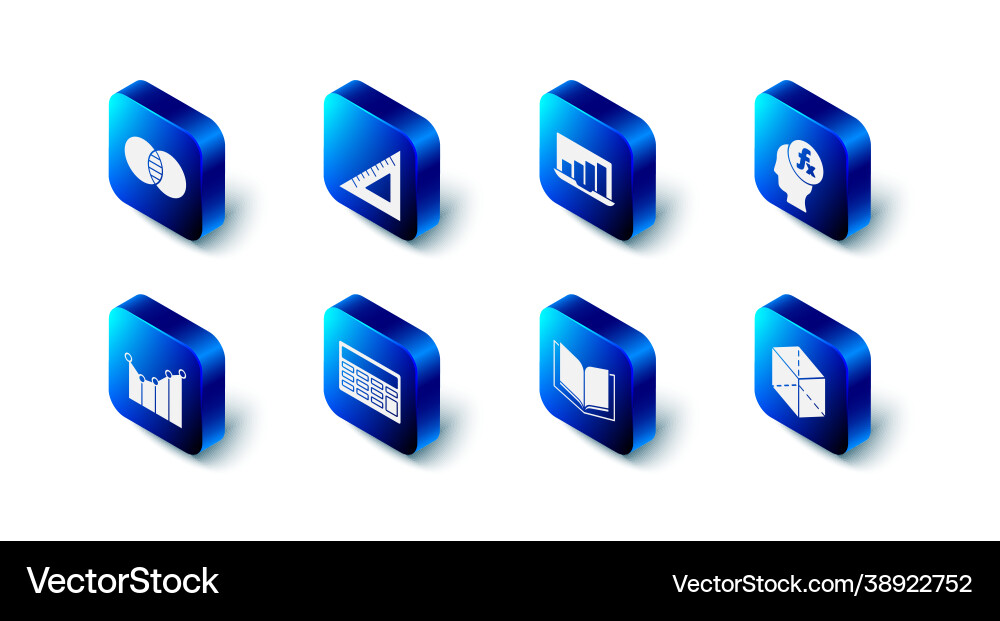 Set triangular ruler laptop with graph chart Set triangular ruler laptop with graph chart vector image
