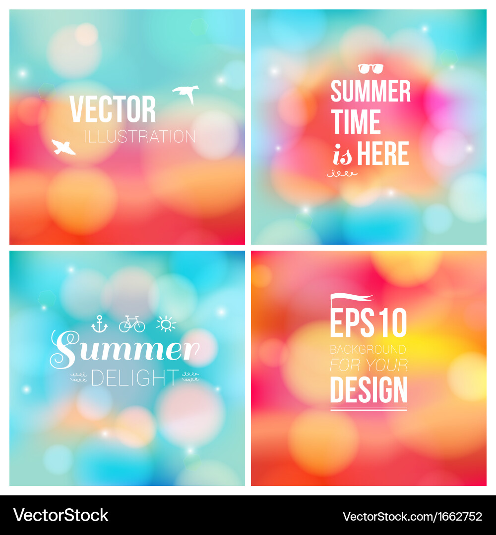 Soft Bokeh Blurred Backgrounds vector image