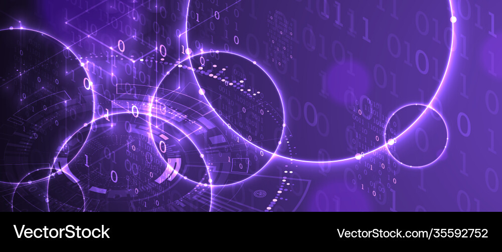 Technology background big data concept binary Vector Image