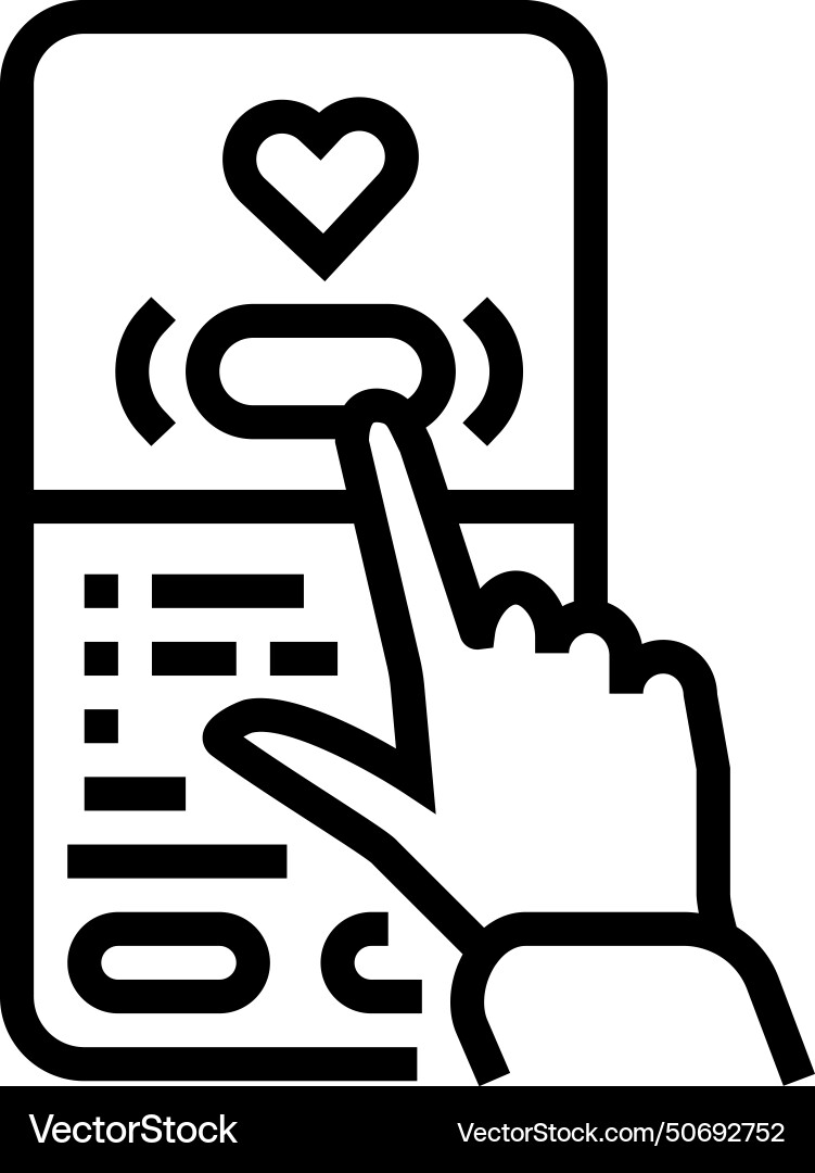 Visual feedback ux ui design line icon Visual feedback ux ui design line icon vector image