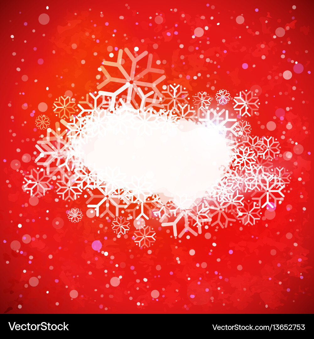 Abstract form white label with red background Vector Image