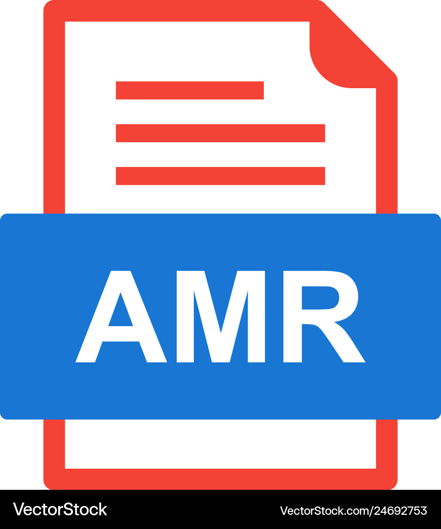Amr file document icon vector image
