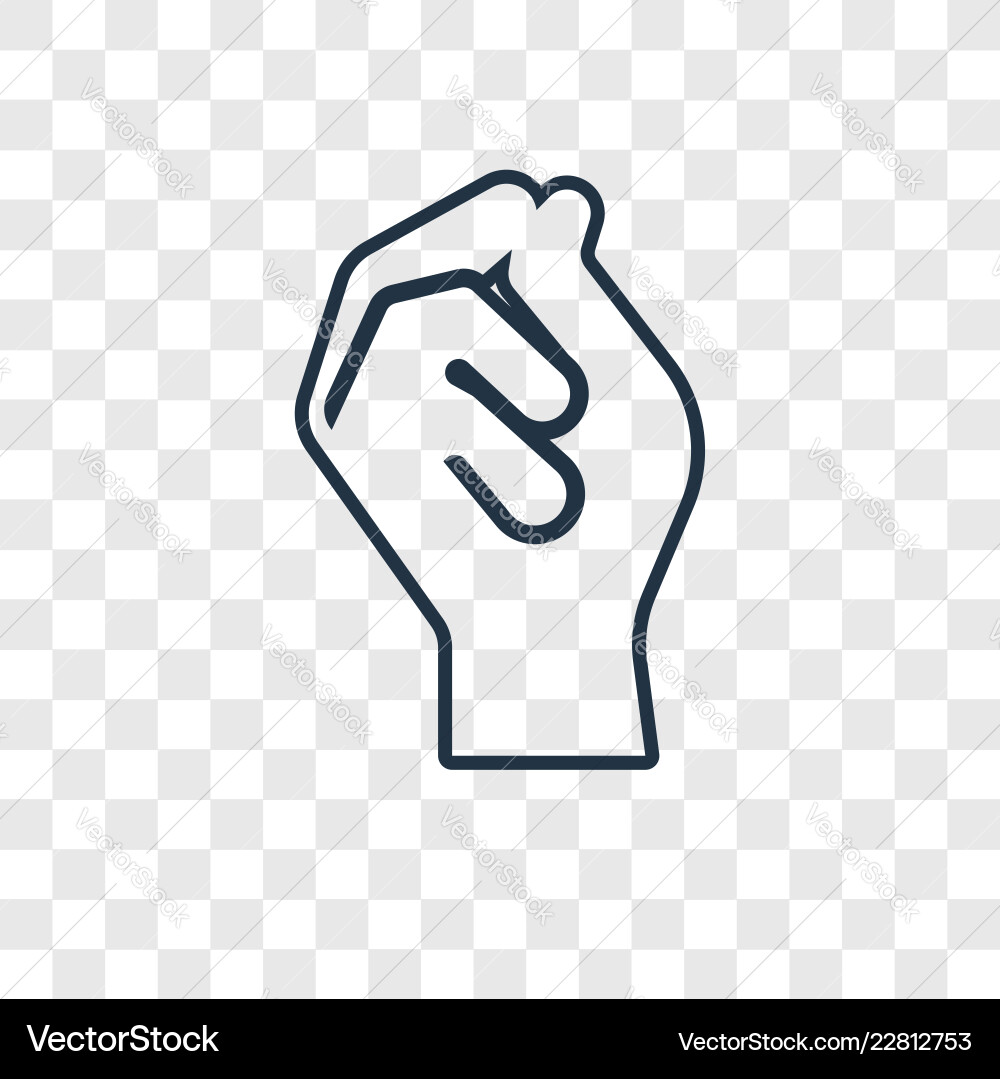 Click concept linear icon isolated on transparent vector image