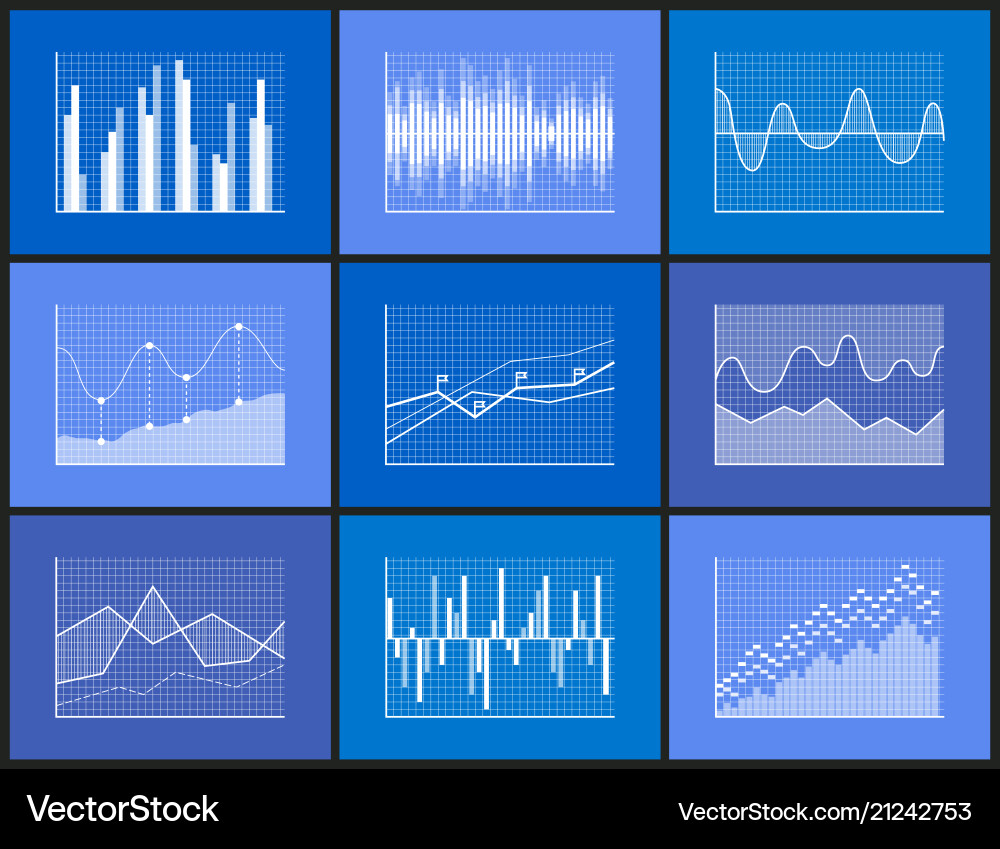 Data Charts and Visualizations vector image