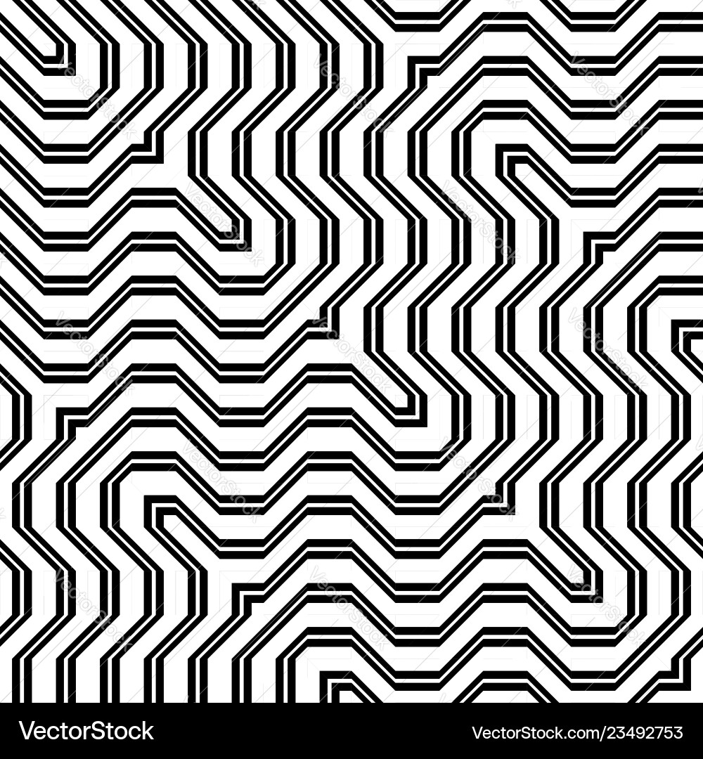 Design seamless monochrome zigzag pattern Vector Image