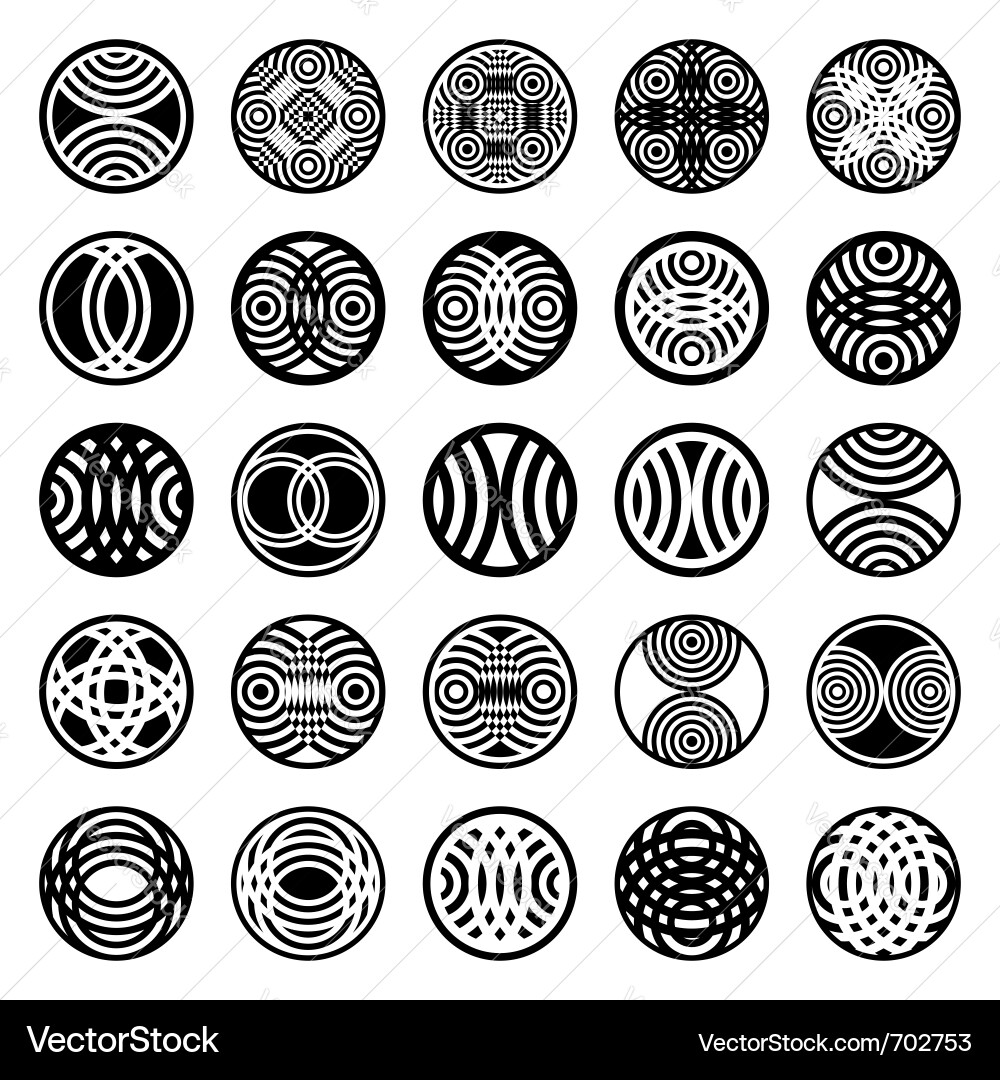 Interlocking Circular Patterns Vector Image