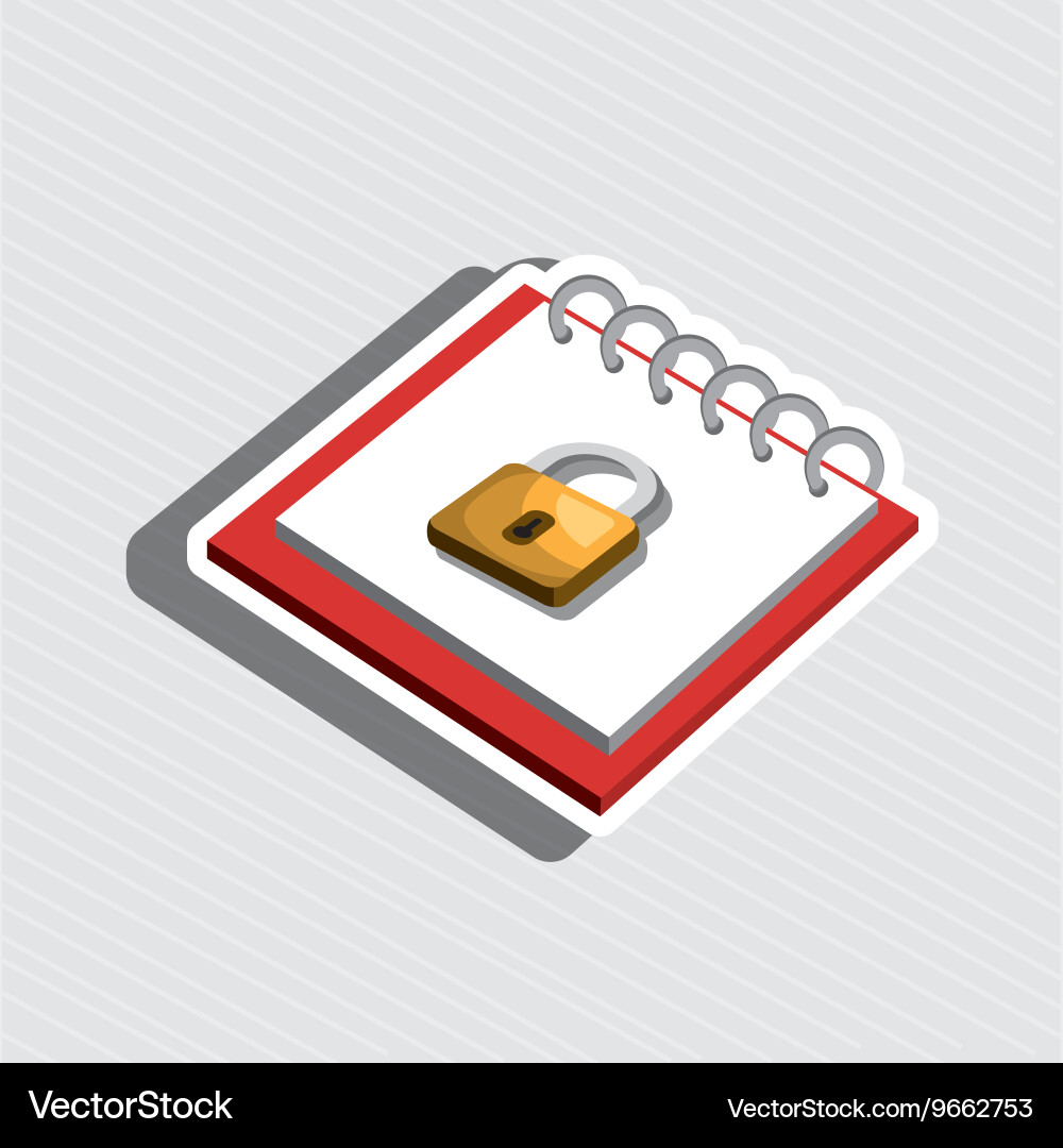 Memo pad isolated icon design Vector Image
