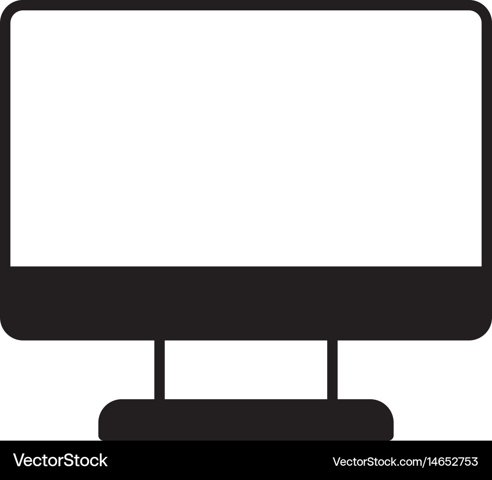 Monitor computer isolated icon Vector Image