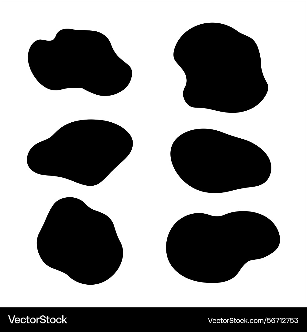 Round ink blob soft black circular shape Round ink blob soft black circular shape Vector Image