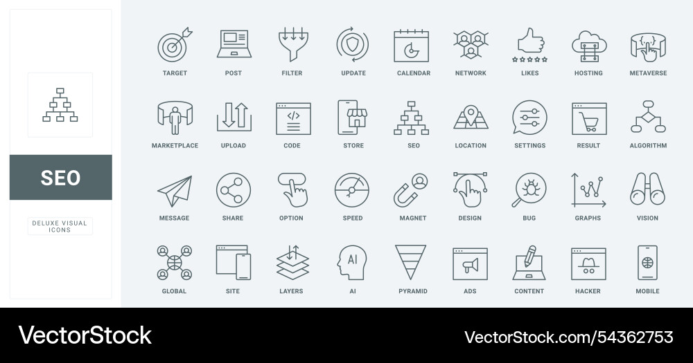 Seo optimization web traffic statistics Seo optimization web traffic statistics vector image