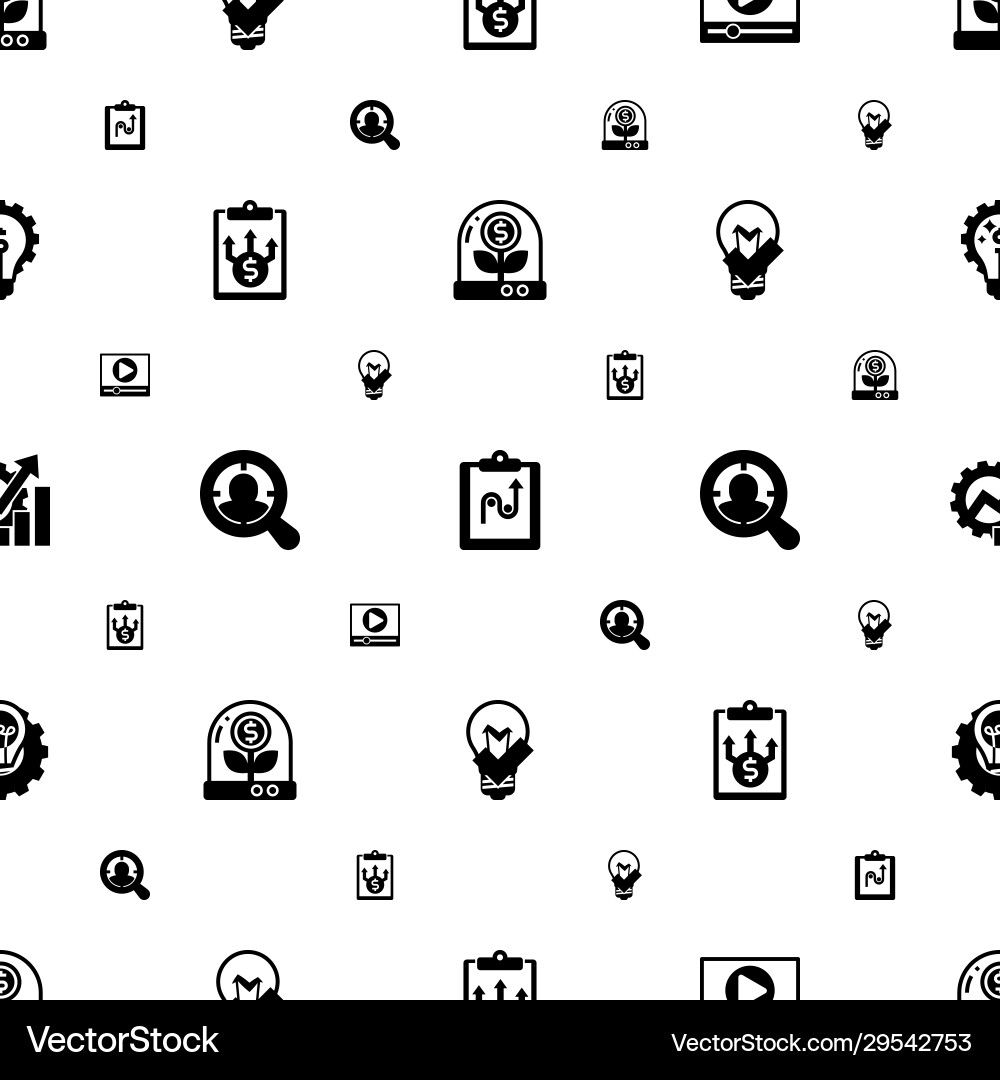 Solution icons pattern seamless included editable Solution icons pattern seamless included editable vector image
