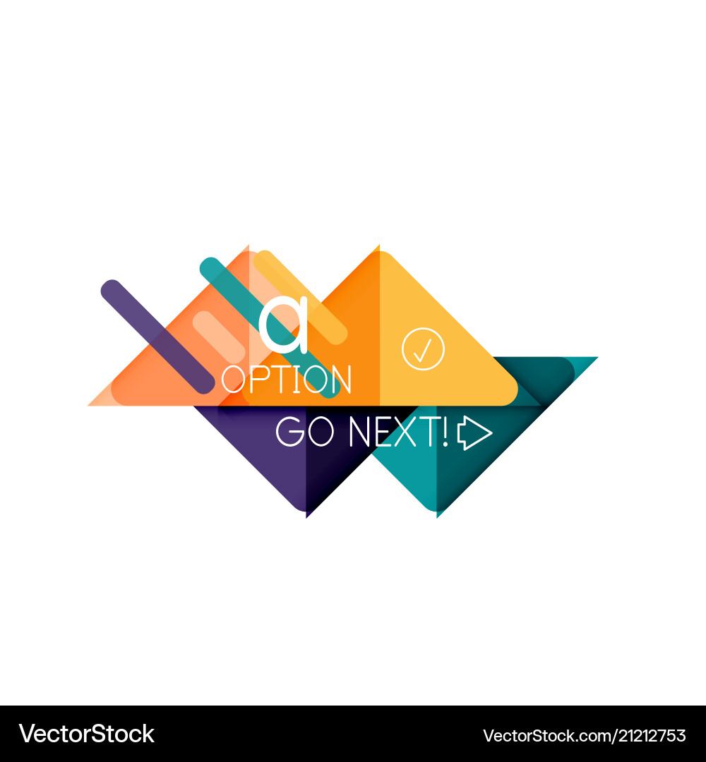Triangle data visualization design option Triangle data visualization design option Vector Image
