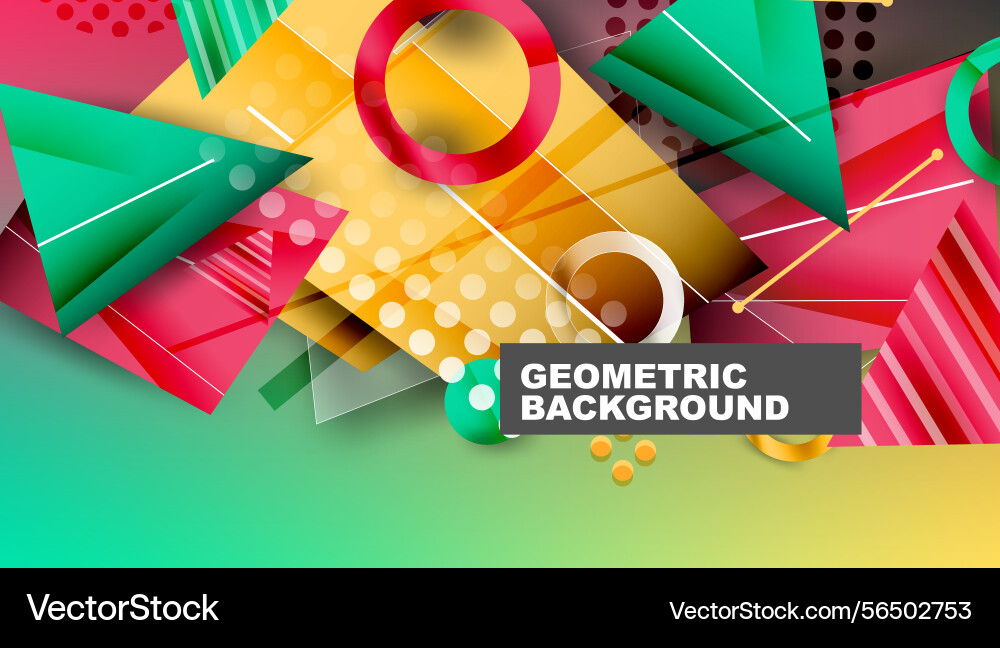 Vibrant geometric shapes overlap creating dynamic Vibrant geometric shapes overlap creating dynamic vector image