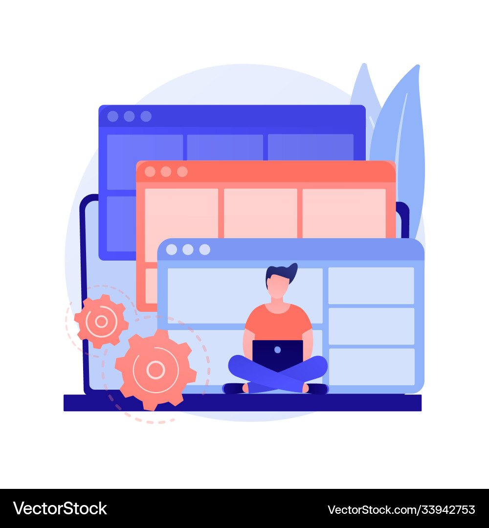 Website Template abstrakte Konzept Website Template abstrakte Konzept vektorbild