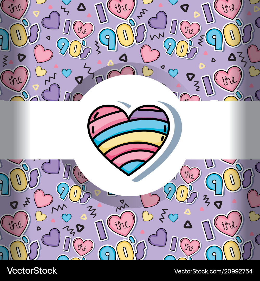 90s background cartoons Vector Image
