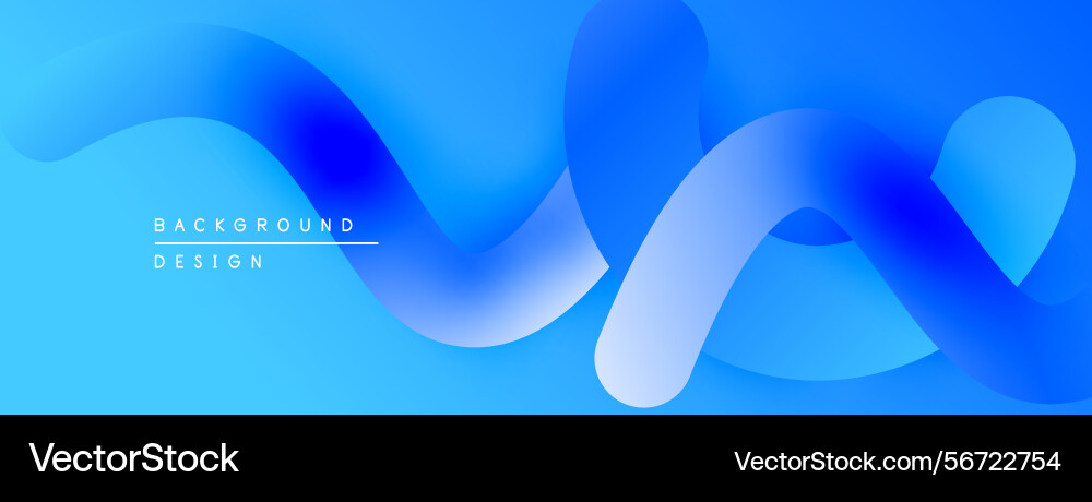 Abstract blue waves create dynamic background Vector Image
