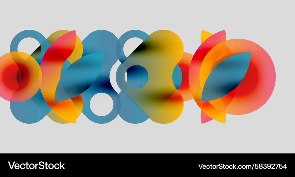 Abstract Circles - Dynamic Composition Vector Image