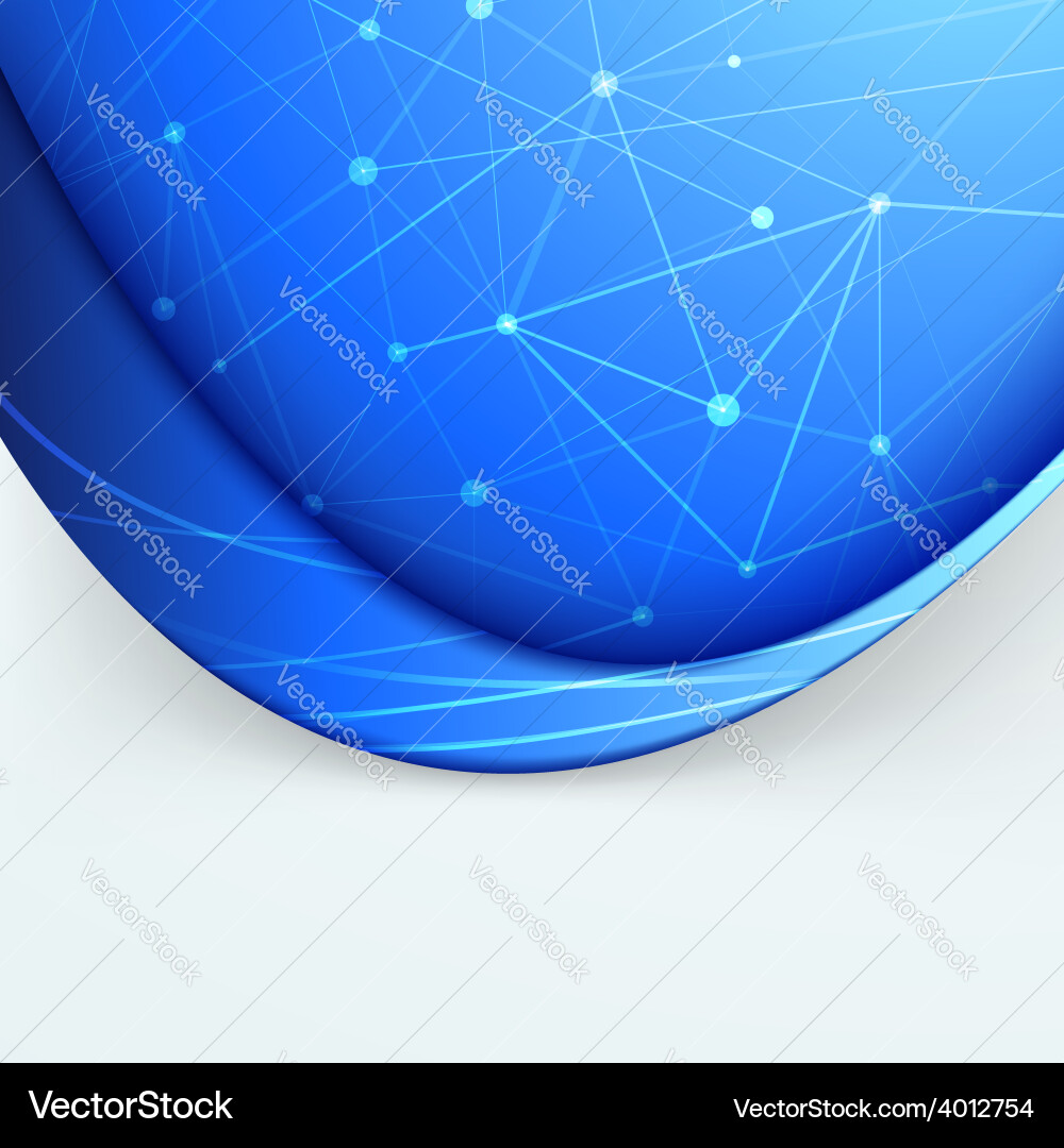 Connection smooth swoosh wave folder net vector image